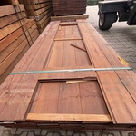 Ca. 46x Massaranduba damwand- / paardenbox profiel, 28x145mm, lengte 5
